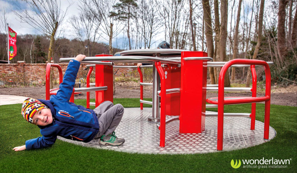 commercial artificial grass installations in playgrounds